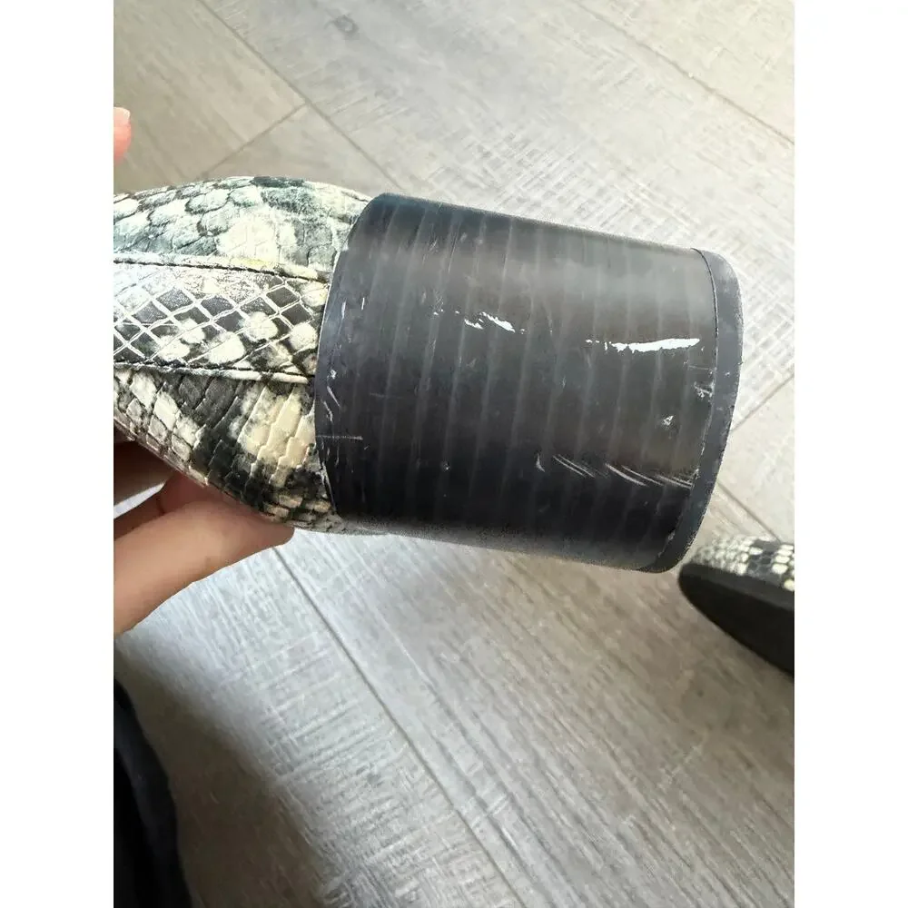 Circus by Sam Edelman Snakeskin Heeled Zip Ankle Boots